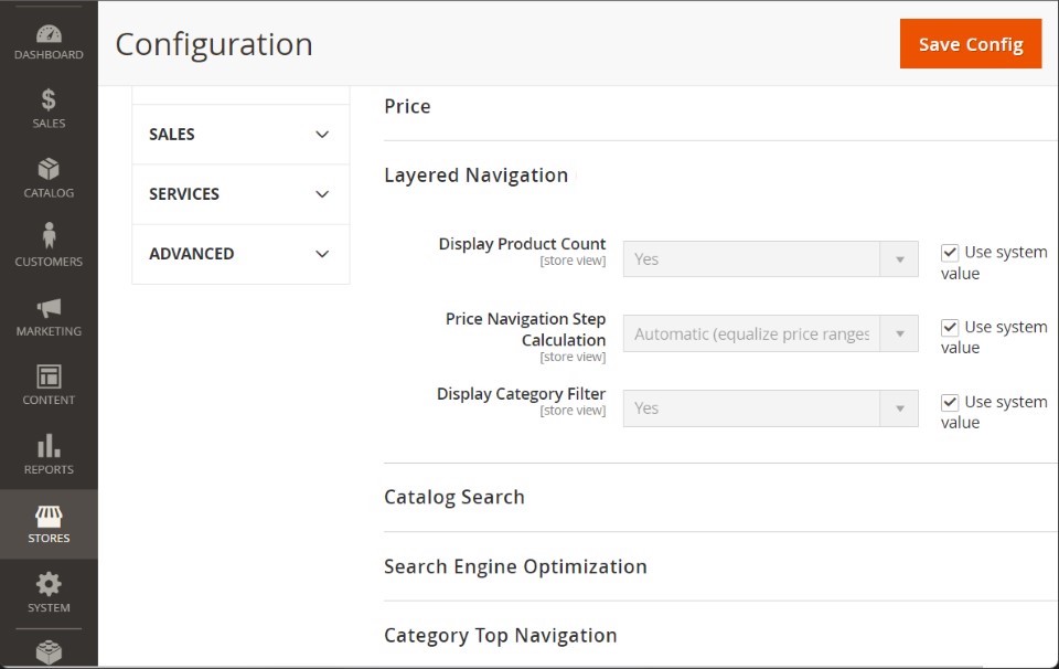 magento layered nav